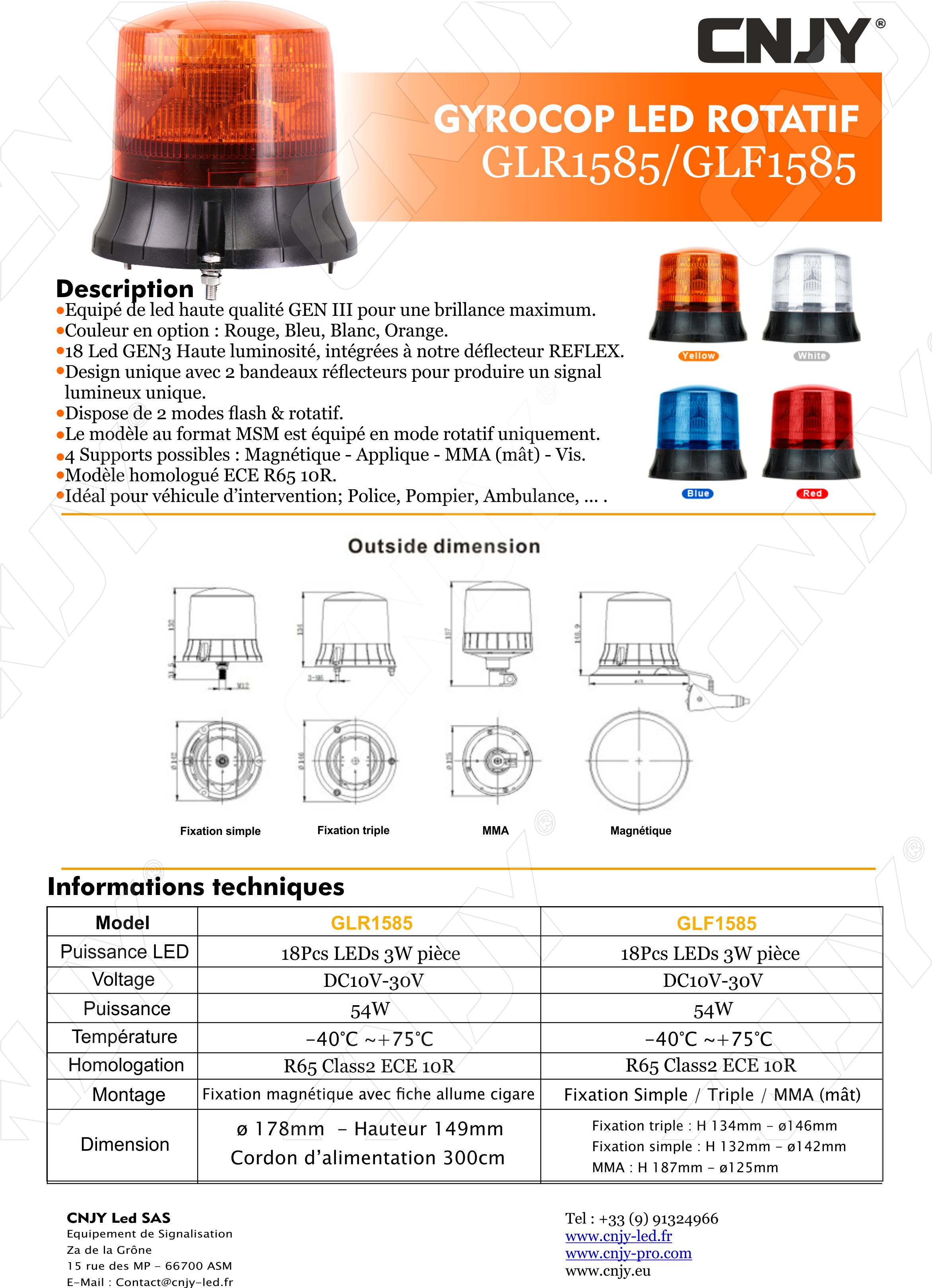 Gyrophare led 